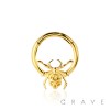 316L SURGICAL STEEL ARACHNE SPIDER SEPTUM HINGED SEGMENT HOOP RING